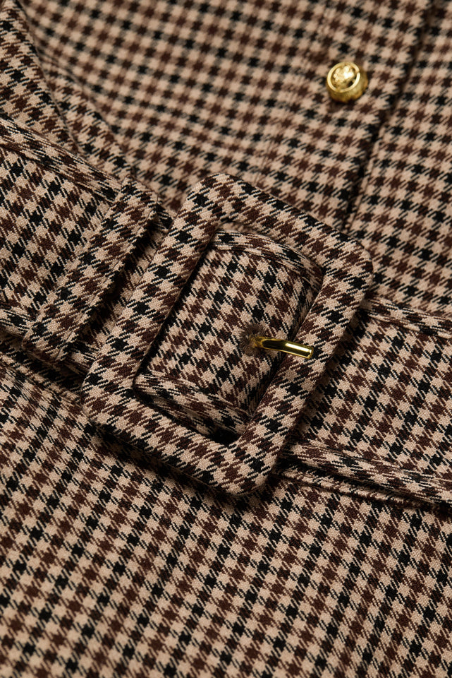 Heritage Dress (Coffee Gingham)
