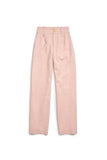 High Waisted Straight Trouser (Pink Chalk Pinstripe)