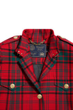 Highbury Cape Coat (Red Tartan)