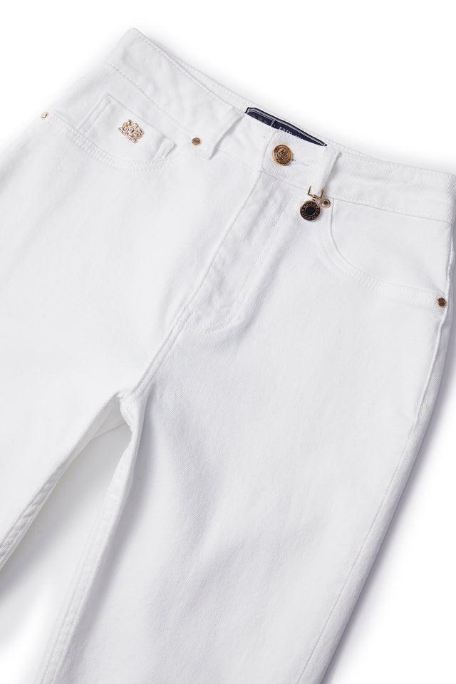 High Rise Slim Jean (White)