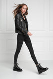 Leather Biker Jacket (Black)
