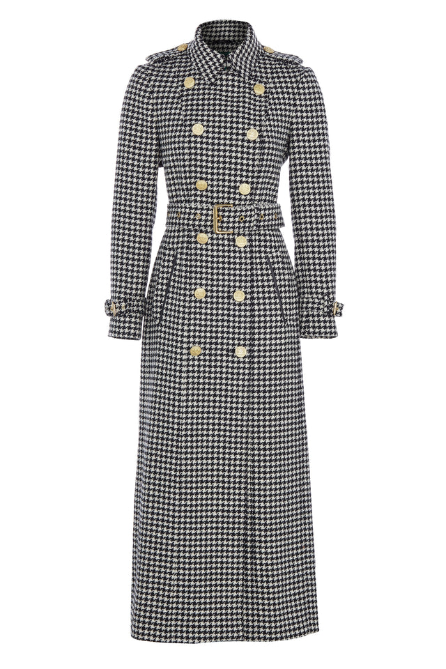 Full Length Marlborough Trench Coat (Houndstooth)
