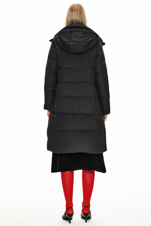 Hooded Winter Two-Way Zipper Down Coat