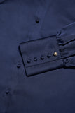 Iona Satin Shirt (Deep Navy)