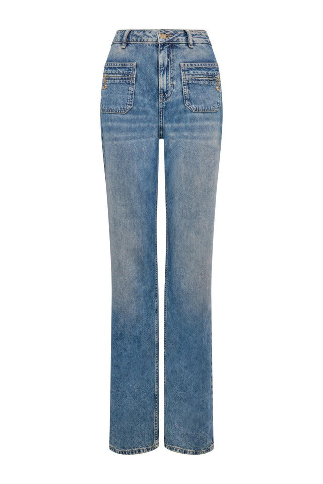 Jessica Straight Jean (Aged Indigo)