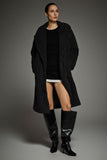 Knee-Length Fleece Lapel Down Coat