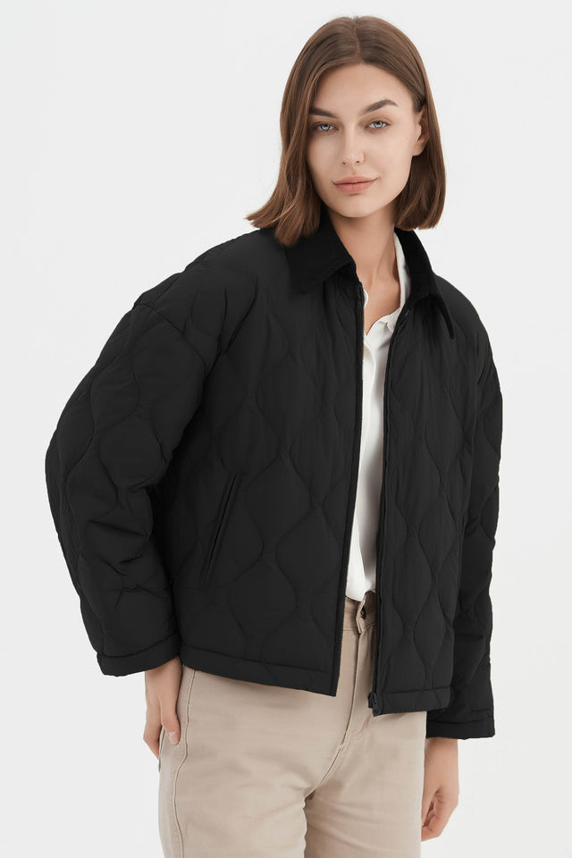 Lightweight Cropped Down Puffer Jacket