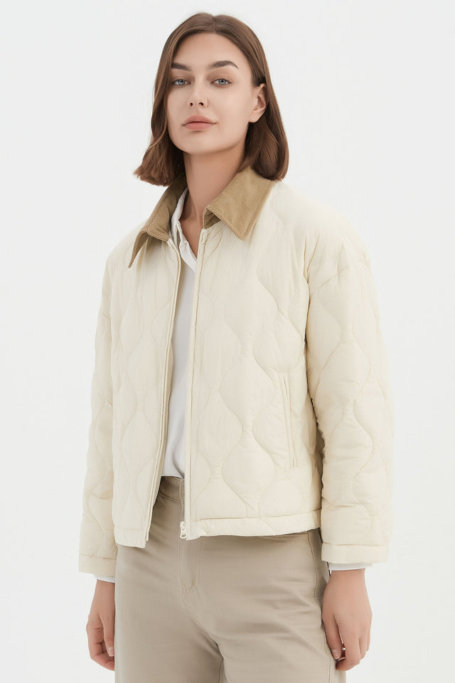 Lightweight Cropped Down Puffer Jacket