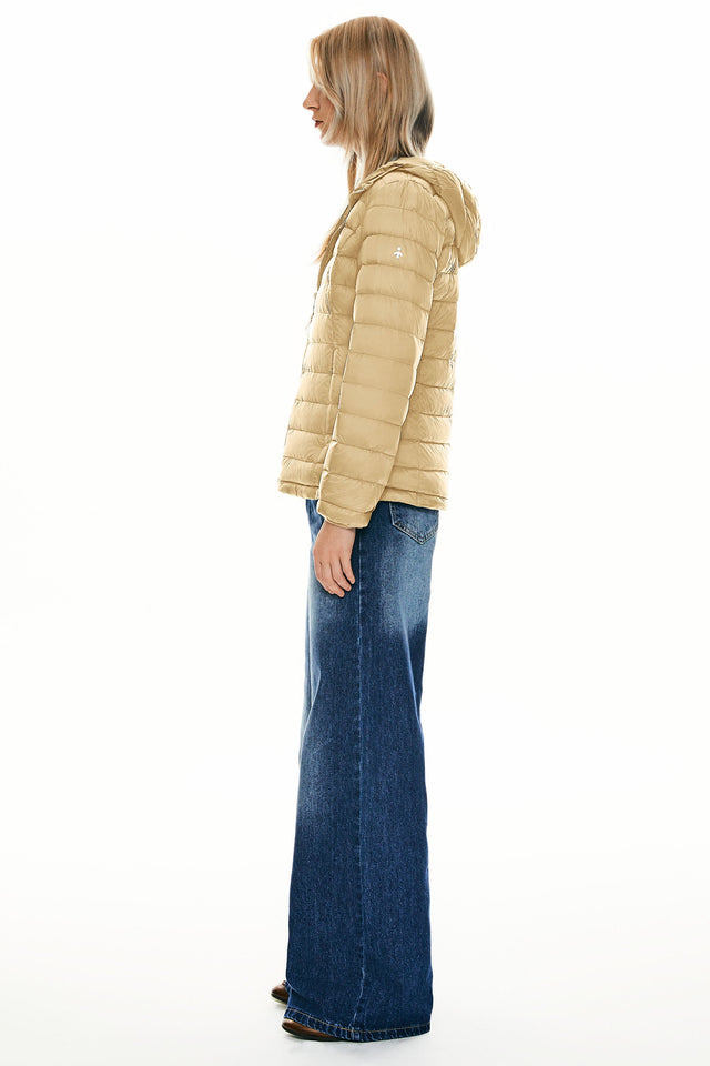 Lightweight Packable Down Jacket with Stand Collar with hood