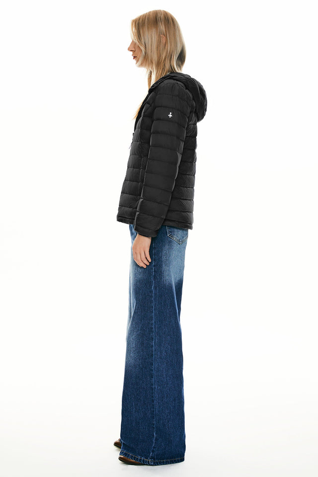 Lightweight Packable Down Jacket with Stand Collar with hood