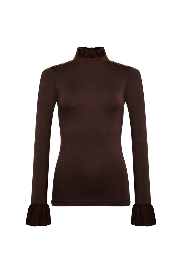 Lilibet Jersey Tee (Chocolate)