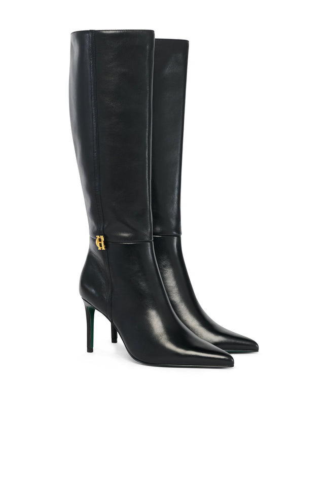 London Heel Boot (Black Leather)