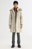 Long Faux Fur Hooded Down Coat