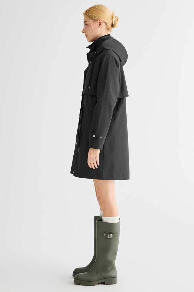 Long Hooded Windbreaker