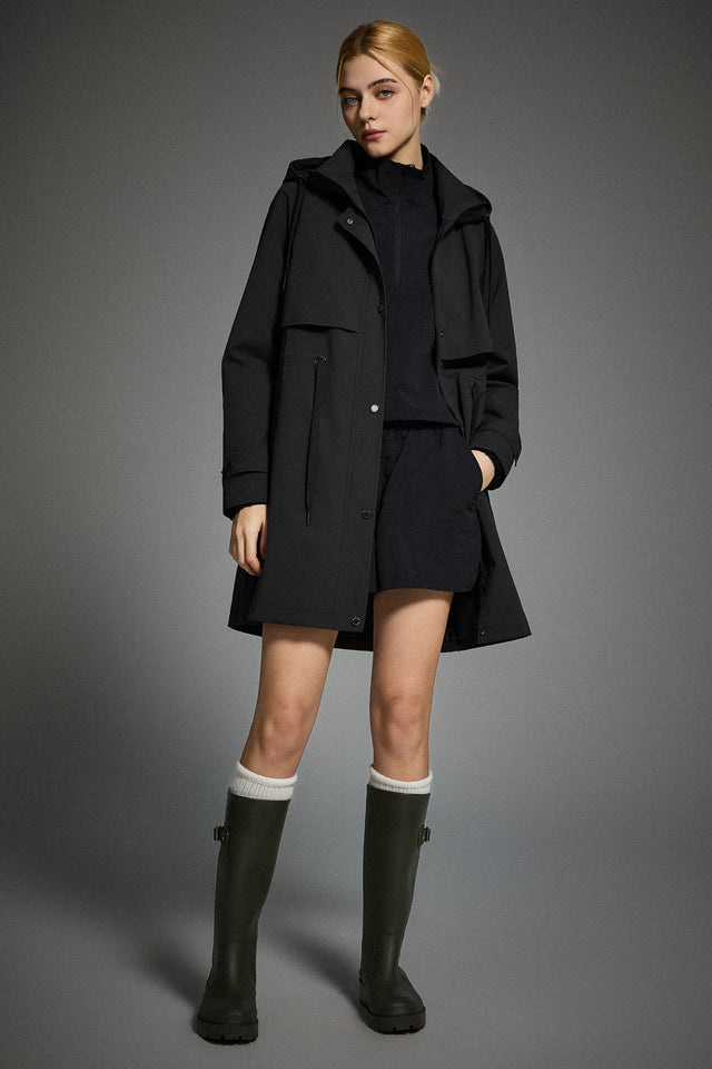 Long Hooded Windbreaker