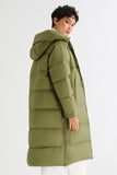 Long Puffer Down Jacket with Hem Slit