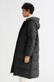 Long Puffer Down Jacket with Hem Slit