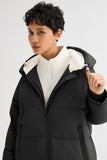 Long Puffer Down Jacket with Hem Slit