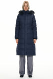 Long Puffer Faux Fur Hood Down Coat