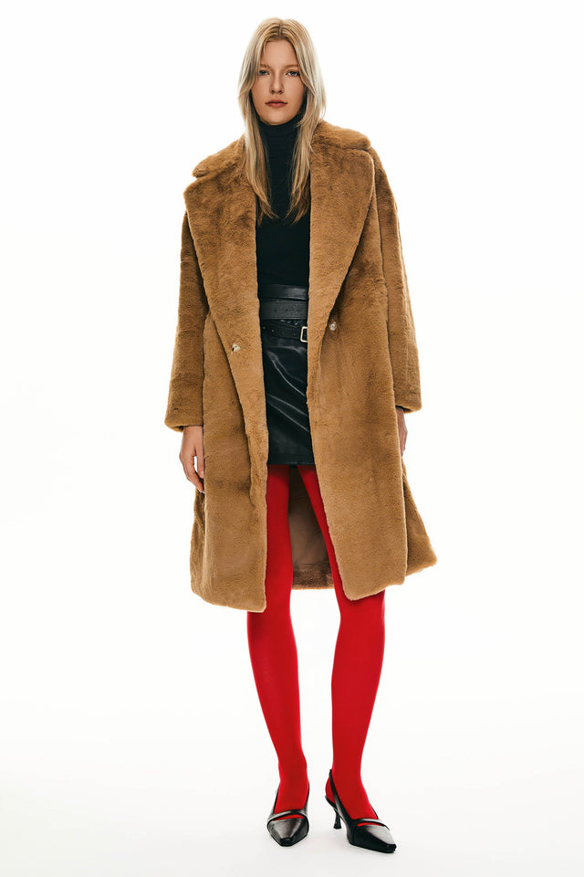 Oversized Long Sherpa Teddy Coat