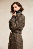 Full Length Marlborough Trench Coat (Chocolate Houndstooth)