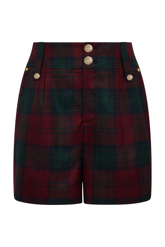 Luxe Tailored Short (Mulberry Tartan)