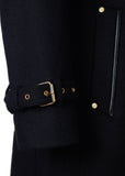 Marlborough Shearling Trench Coat (Soft Black)