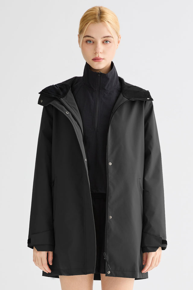 Mid-Length Waterproof Trench Jacket