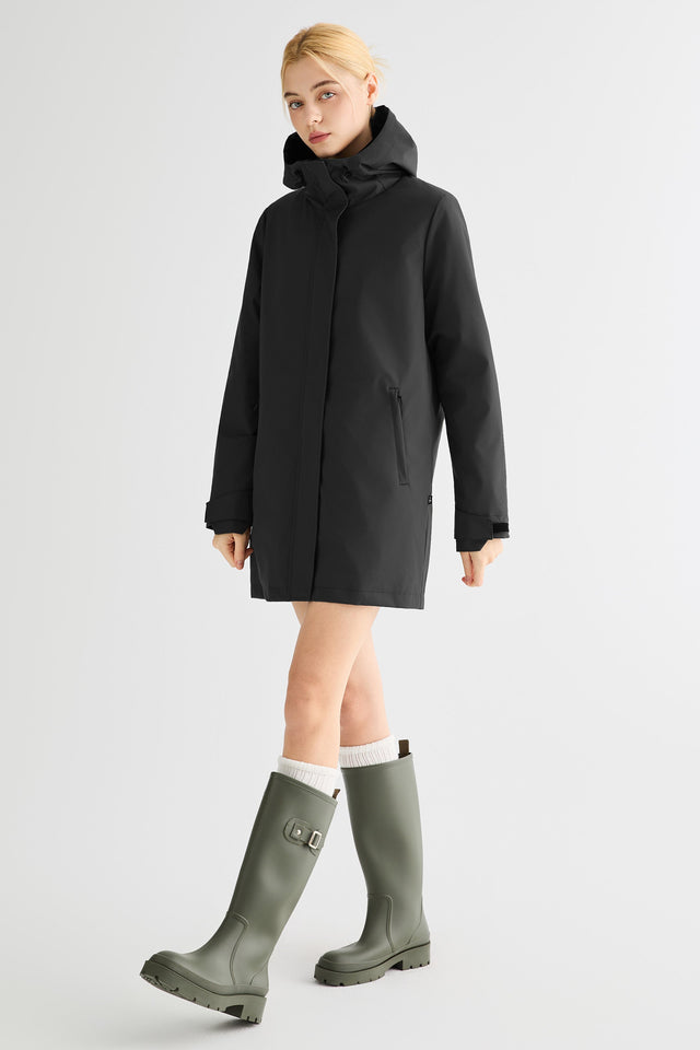 Mid-Length Waterproof Trench Jacket