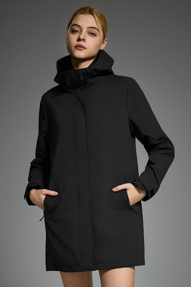 Mid-Length Waterproof Trench Jacket