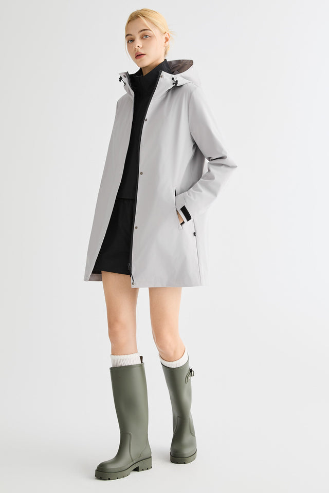 Mid-Length Waterproof Trench Jacket