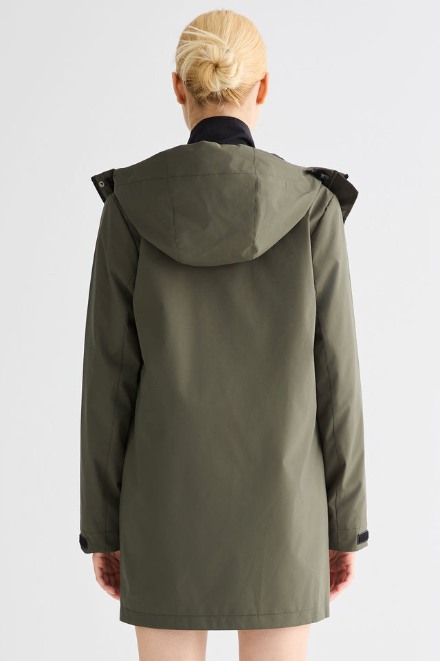 Mid-Length Waterproof Trench Jacket