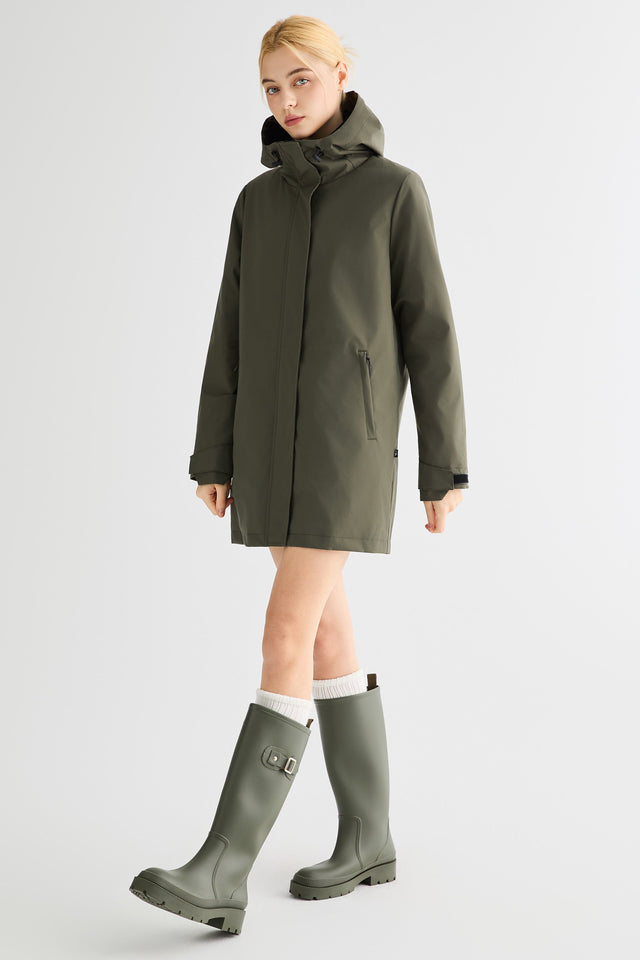Mid-Length Waterproof Trench Jacket