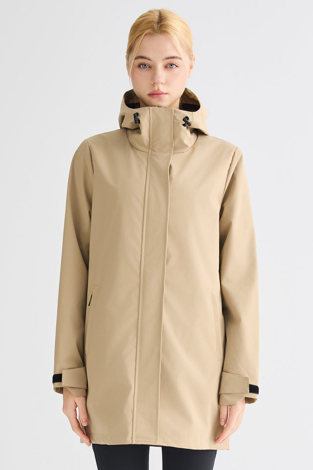 Mid-Length Waterproof Trench Jacket