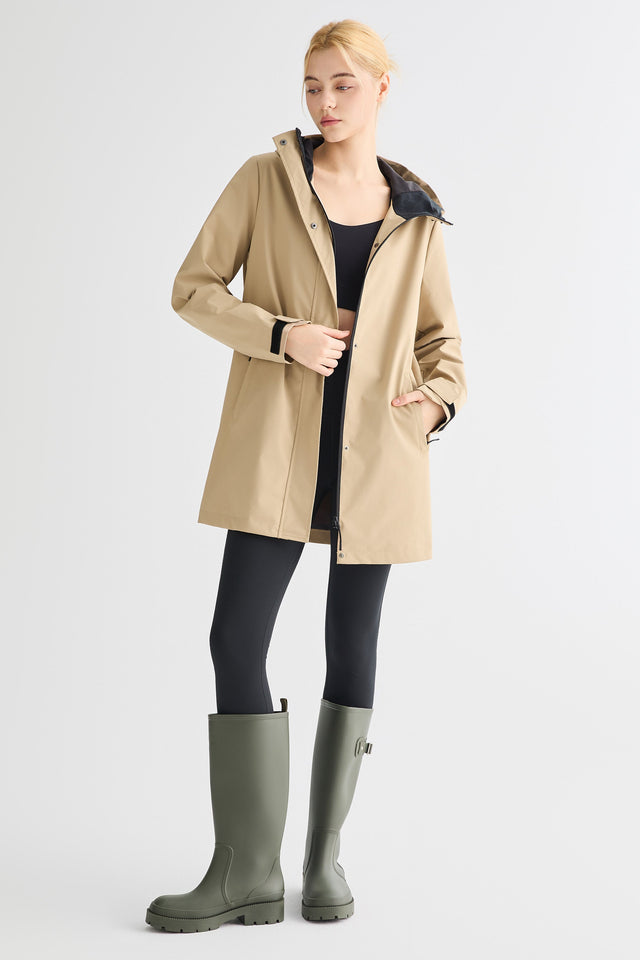 Mid-Length Waterproof Trench Jacket