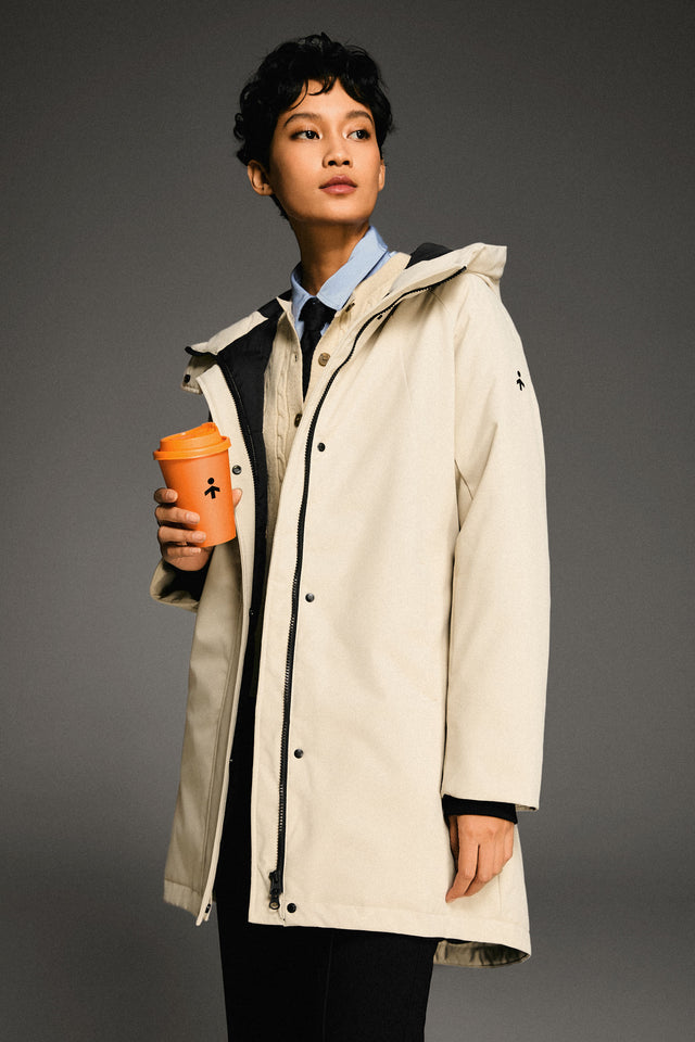 Mid-Length Windproof Parka Coat