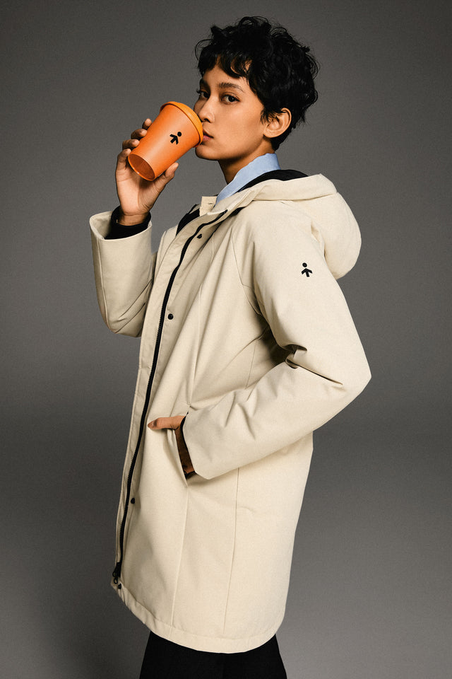 Mid-Length Windproof Parka Coat
