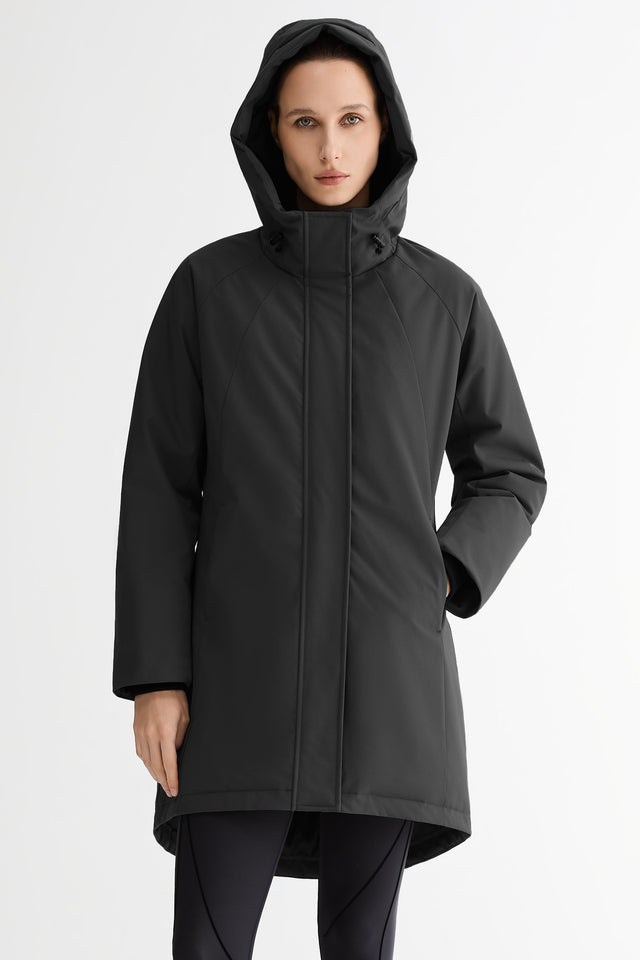Mid-Length Windproof Parka Coat