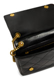 Milan Midi Shoulder Bag (Black Leather)