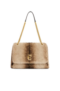 Milan Shoulder Bag (Mink Faux Fur)