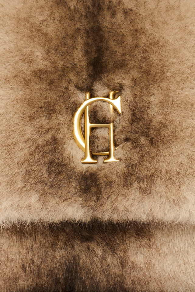 Milan Shoulder Bag (Mink Faux Fur)