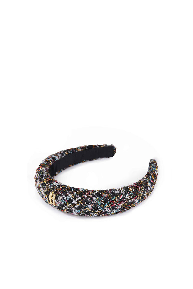 Narrow Headband (Black Sparkle Boucle)