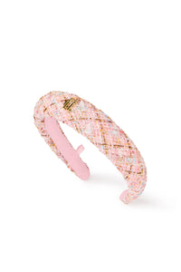 Narrow Headband (Pink Sparkle Boucle)