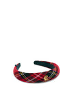 Narrow Headband (Red Tartan)