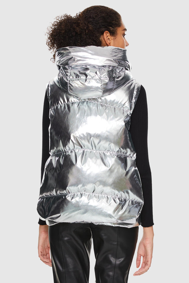 092 Universe® Cropped Chrome Down Vest