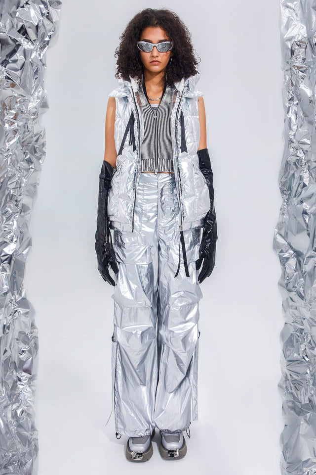 092 Universe® Cropped Chrome Down Vest