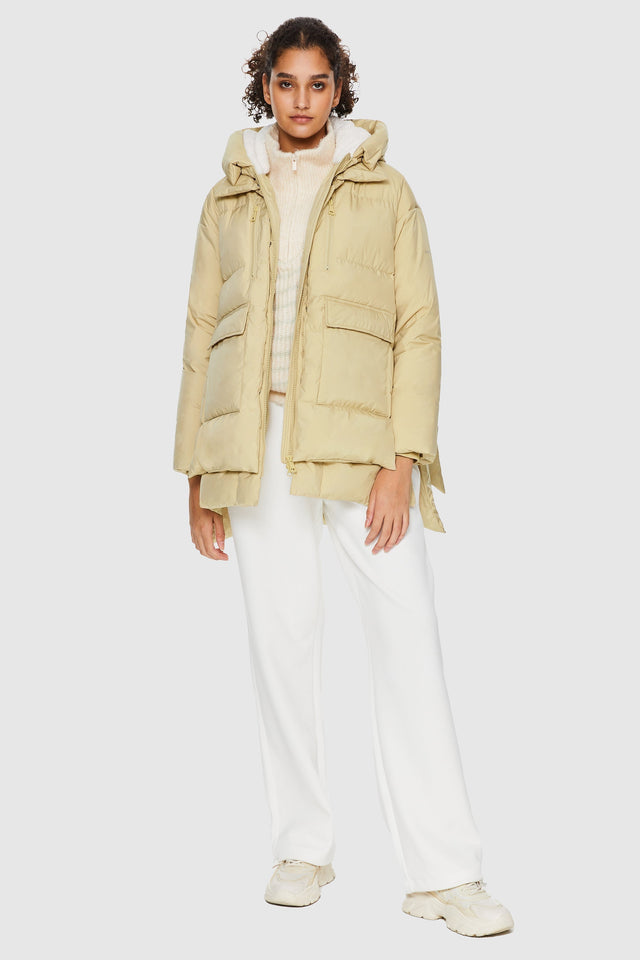 092 Universe® Hooded Down Jacket with Slitted Hem