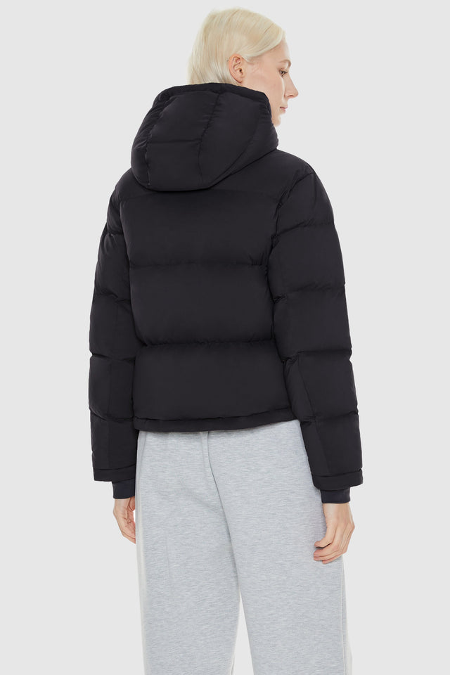 Aurora Cropped Thermal Down Puffer Jacket