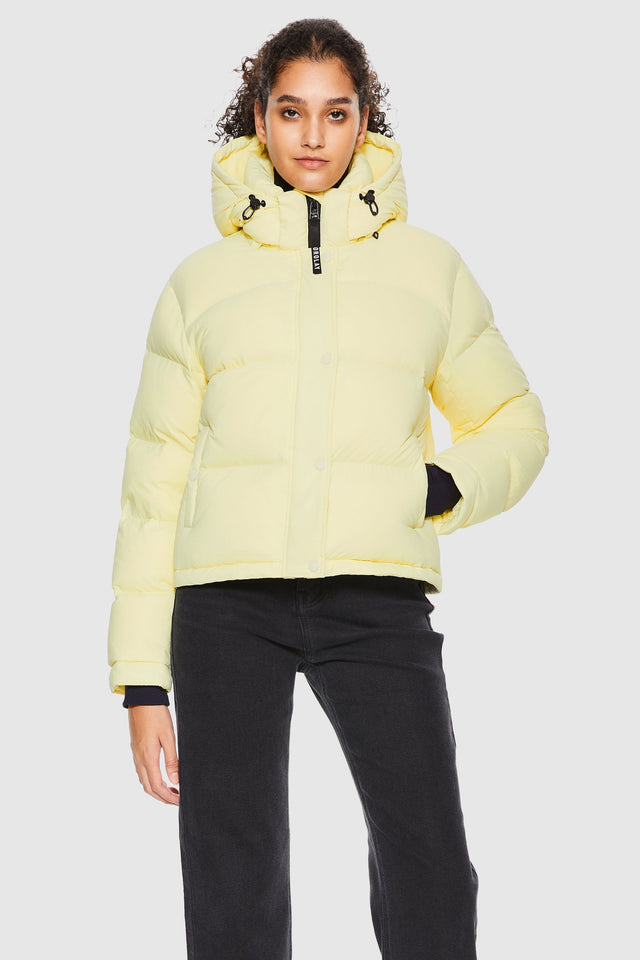 Aurora Cropped Thermal Down Puffer Jacket