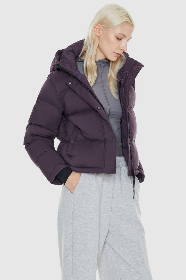 Aurora Cropped Thermal Down Puffer Jacket